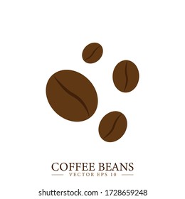 Coffee beans icon. Simple logo vector illustration isolated.