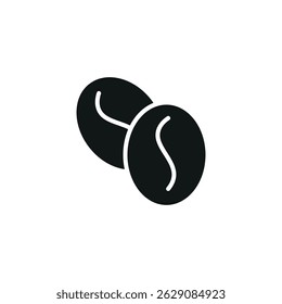 Coffee beans icon. Simple coffee beans icon for social media, app and web design. Vector illustration.