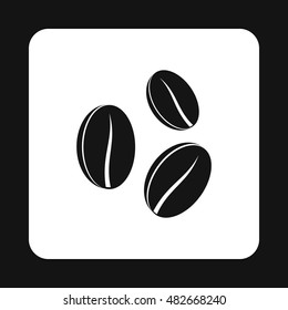 Coffee beans icon in simple style isolated on white background. Plants symbol vector illustration