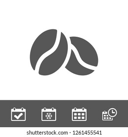  Coffee beans icon  stock vector illustration flat design