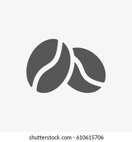  Coffee beans icon  stock vector illustration flat design