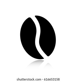  Coffee beans icon  stock vector illustration flat design