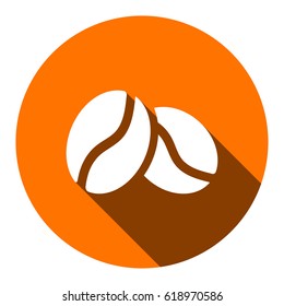  Coffee beans icon  stock vector illustration flat design