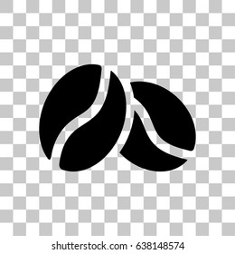  Coffee beans icon  stock vector illustration flat design