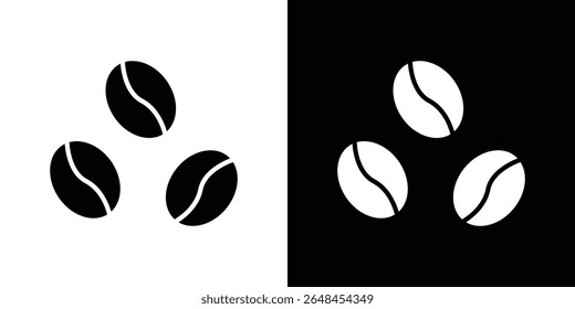 Coffee beans icon symbol collection. Flat vector stock illustration.