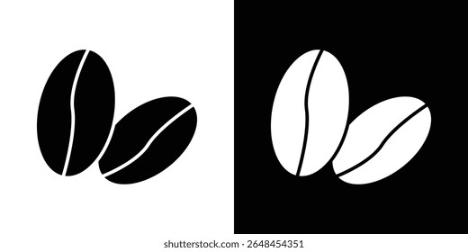 Coffee beans icon symbol collection. Flat vector stock illustration.