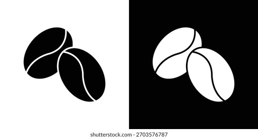 Logotipo del símbolo de los granos de café. Plantilla gráfica.