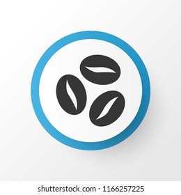 Coffee beans icon symbol. Premium quality isolated caffeine element in trendy style.