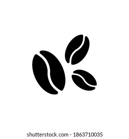 Coffee beans icon symbol vector on white background