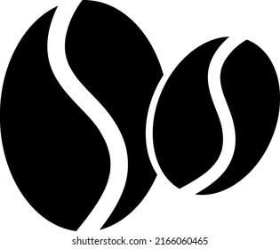 Símbolo de icono de judías de café vector sobre fondo blanco.eps
