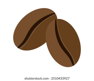 Symbolvektor für Kaffeebohnen. Symbol, Vektor, Kaffee, Bohne, Espresso, trinken, Zeichen, Koffein, Cappuccino Café, Getränk. Kann für Banner, Web-Design, Poster verwenden. Vektor einzeln auf weißem Hintergrund. 