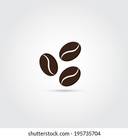 Coffee beans icon - Vector