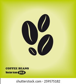 coffee beans icon. vector 