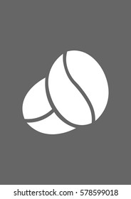 Coffee beans icon, Vector