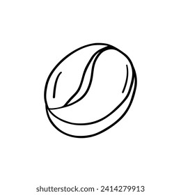 Coffee beans icon vector. caffeine illustration sign. Java symbol or logo.