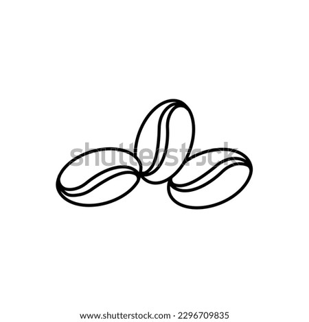 Coffee beans icon vector. caffeine illustration sign. Java symbol or logo.