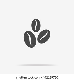 Coffee beans icon. Vector concept illustration for design.
