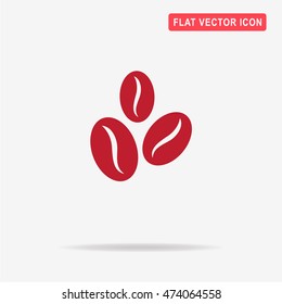 Coffee beans icon. Vector concept illustration for design.