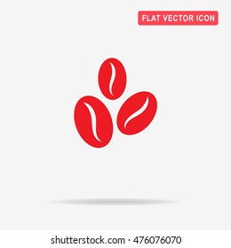Coffee beans icon. Vector concept illustration for design.