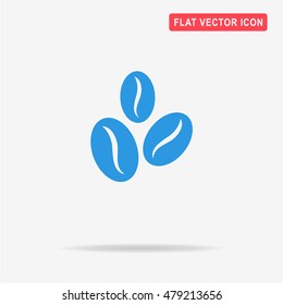 Coffee beans icon. Vector concept illustration for design.