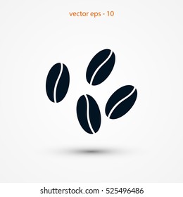 Coffee beans icon, Vector EPS 10 illustration style