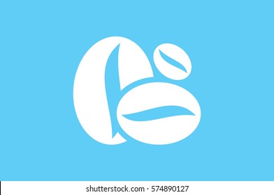 Coffee beans icon vector EPS 10, abstract sign flat design,  illustration modern isolated badge for website or app - stock info graphics.