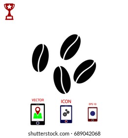 Coffee beans icon, Vector EPS 10 illustration style