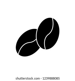 coffee beans icon vector glyph style. coffee icon vector