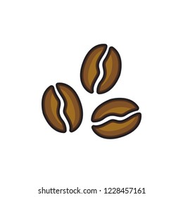Coffee beans icon vector illustration
