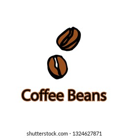 Coffee beans icon vector illustration design template.