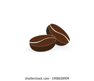 Coffee beans icon. Vector illustration.