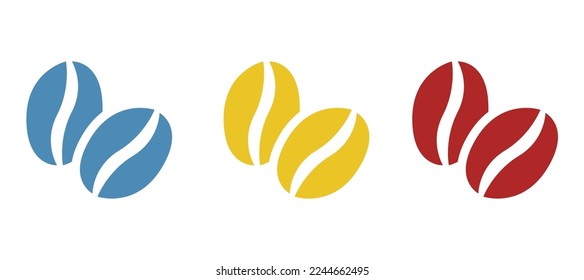 coffee beans icon, vector illustration