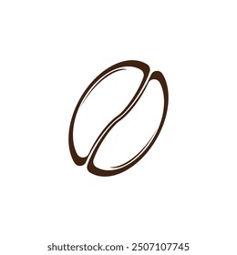 Kaffeebohnen-Symbol, Vektorgrafik-Logo-Design