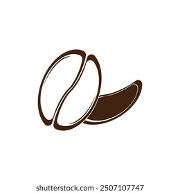 Coffee beans icon vector illustration logo design