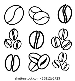 Coffee beans icon vector illustration