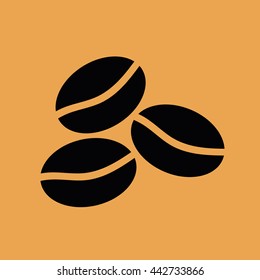 Coffee beans icon vector illustration
