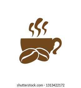 Coffee beans icon vector image