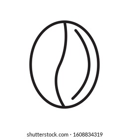 Coffee beans icon vector in line design style