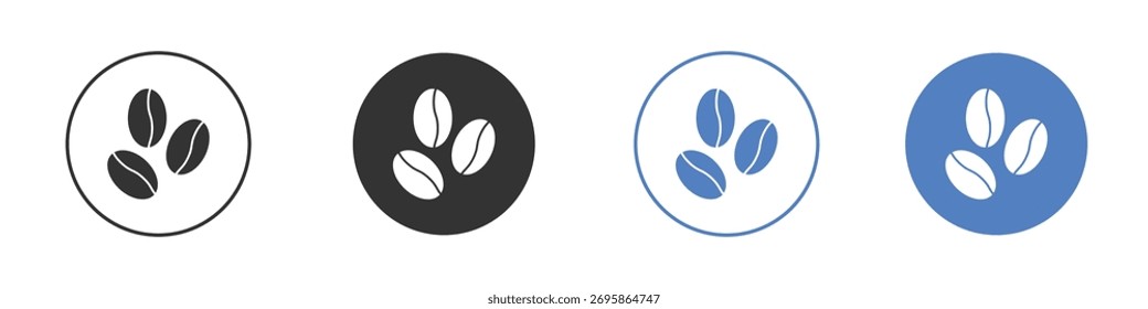 Vektor des Kaffeebohnen-Symbols. Illustration der Logo-Vorlage