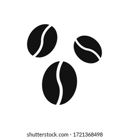 Coffee beans icon vector. Coffee seeds sign