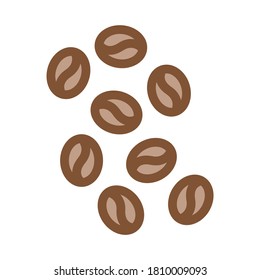 vector de icono de granos de café. señal de granos de café. ilustración de símbolo de color