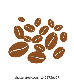 Coffee beans icon, Coffee beans vector, silhouette, symbol. Coffee beans on white background. Coffee seeds icon, vector.