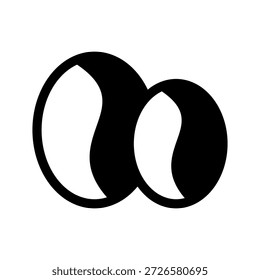Coffee Beans Icon Vector Symbol Design Illustration