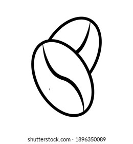coffee beans icon vector trendy design style, editable color