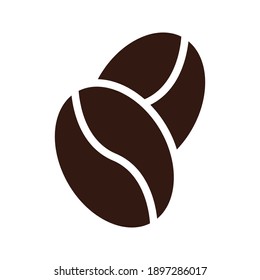coffee beans icon vector in trendy design style color editable