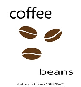 Coffee beans icon vectror illustration on background