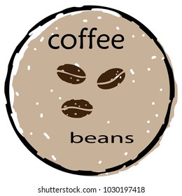 Coffee beans icon vectror illustration on background