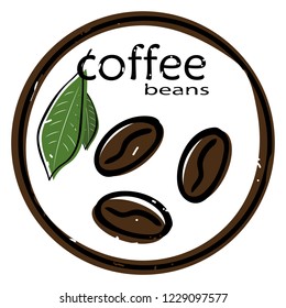 Coffee beans icon vectror illustration on white background. Eps10