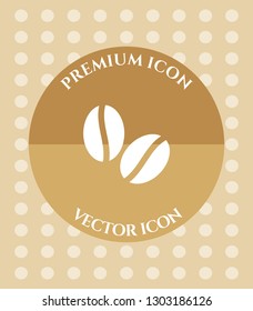 Coffee Beans Icon for Web, Applications, Software & Graphic Designs.