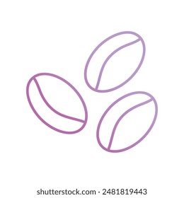 coffee beans icon with white background vector stock illustration